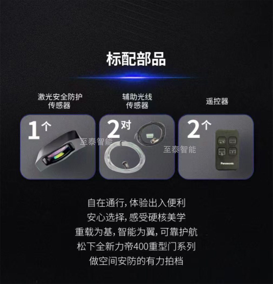 松下力帝400KG重型自动平移门机组